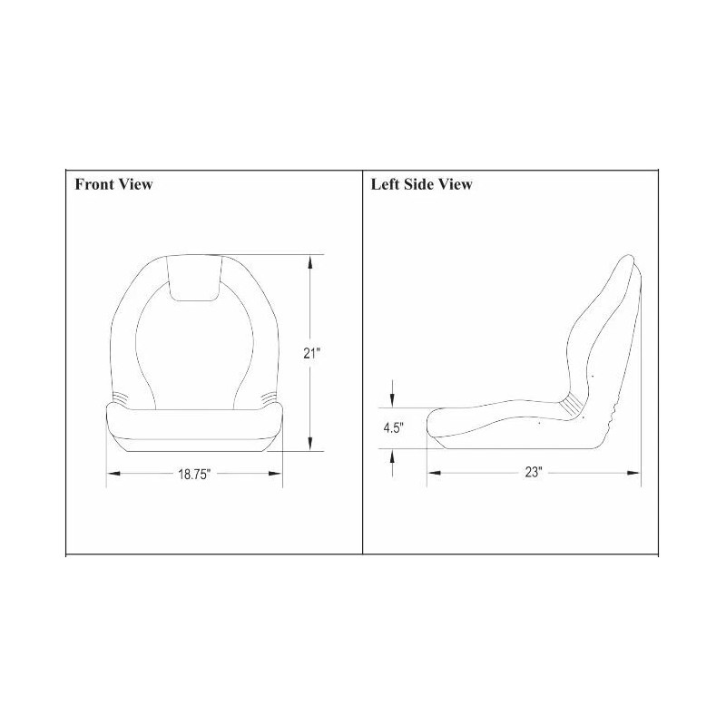 Concentric Case Skid Steer Bucket Seat Fits 40XT 60XT 70XT