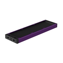PrimoChill 360SL (30mm) EXIMO Modular Radiator, Black POM, 3x120mm, Triple Fan (R-SL-BK36) Available in 20+ Colors, Assembled in USA and Custom Watercooling Loop Ready - Candy Purple