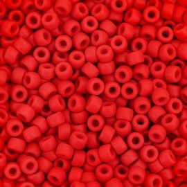 300PCs Silicone Pony Beads 6 * 9mm Silicone Kandi Beads for Bracelet Making, Red Colors Soft Focal Beads for Hair Braiding, Pens, DIY Crafts, Key Chains and Ornaments Decorations