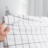 Checkered Shower Curtain - Black Line White Check Shower Curtain,