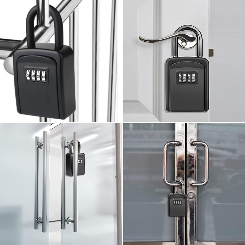 APKOL Key Safe with Shackle Weatherproof, Key Safe 4 Digit