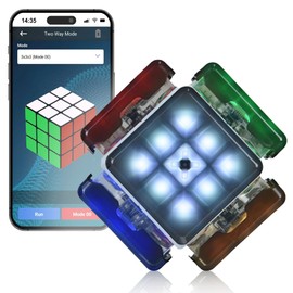 eX-Mars TokTok Smart Cube - 3x3 Puzzle Cube w/LED Lights, App Games, Music, and AI Battles - Interactive Bluetooth Toy for Kids, Teens & Adults (1 ea)