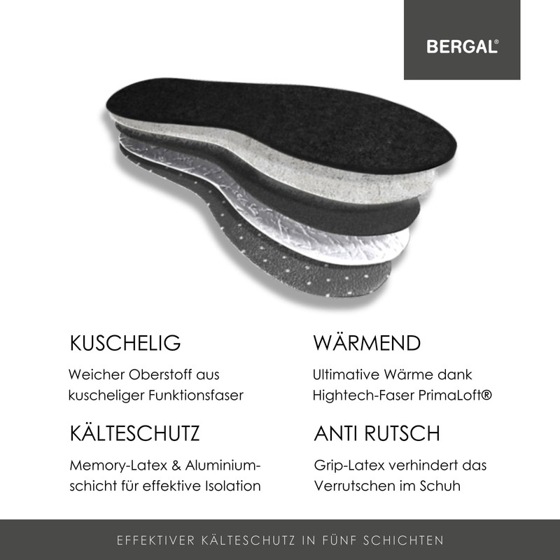 BERGAL Thermo Soft, Breathable Children's Winter Sole with PrimaLoft® Insulation,
