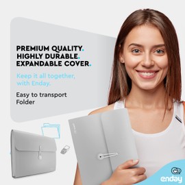 Accordian File Organizer 13 Pocket Expanding File Folder with Labels, Accordion File Organizer Letter Size Letter A4 Paper for Receipts, Bills and Documents 13" x 9.5” –by Enday