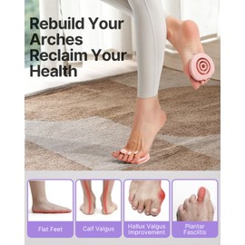 YOTTOY Foot Arch Trainer for Flat Feet, Plantar Fasciitis Relief &Arch Support Strengthening, Portable Arch Metatarsal Exercise Brace for Home and Gym (Pine)