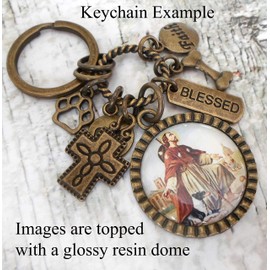 Saint Rocco, St. Roch Patron Saint of Dogs Keychain, Purse Clip or Necklace, Also Known for Help Against the Plague, Catholic Saint, Unisex Gift, Great Animal Doctors, Rescue Group, Confirmation Gift.