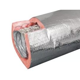 Thermaflex 6-in x 25-Ft Insulated Flexible Round Flex Duct Tube R8 Heating/AC Vent Venting