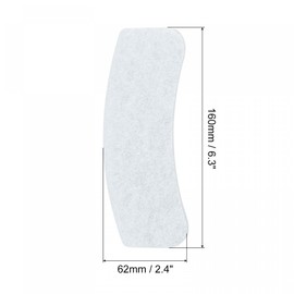 sourcing map Universal Cloth Dryer Air Intake Filter, Cotton 160x62mm White for Clothes Dryer Filter Replacement Pack of 10