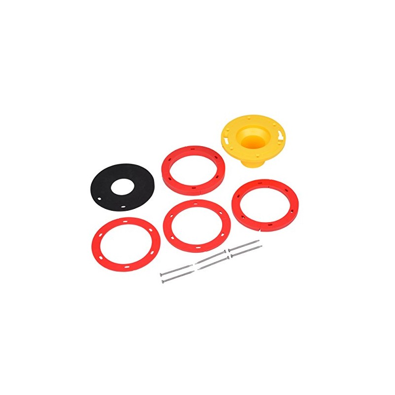 OATEY 43400 Set-Rite Toilet Flange Extension Kit, 1/4"-1-5/8", Red, Yellow