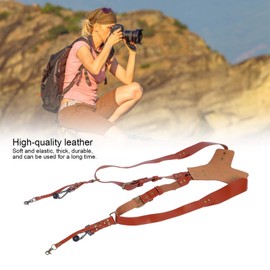 Omabeta 1PCS Camera Shoulder Strap with 40-80cm/15.7-31.5in Adjustable Length, Leather Camera Harness Photographers Cameras Gear with 1/4 inch Standard Screw for SLR Cameras