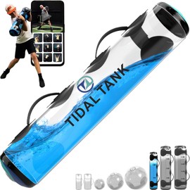 Tidal Tank - Slim - Aqua Bag, Water Sandbag - Training Power Bag with Water Weight - Ultimate core and Balance Workout - Portable Stability Fitness Equipment (Slim(max 30 lbs), Blue)
