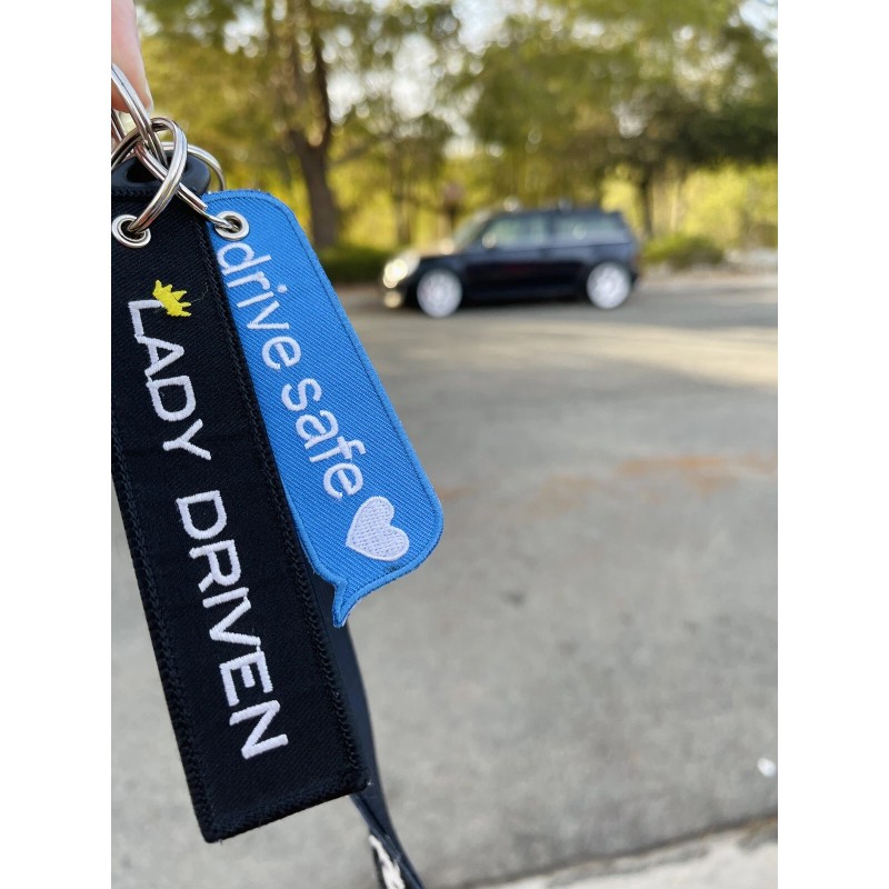 JET Lady Driven jet tag keychain