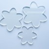 Flower Acrylic Quilting and Embroidery Templates, Set of 3 (4,