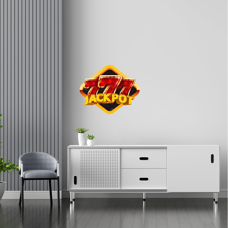Triple 777 Jackpot Sticker | Casino Slot Machine Gambling Decal