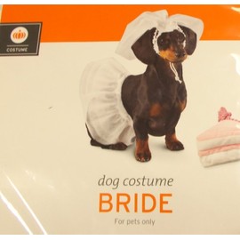 Bride Bridal White Dress Dog Pet Costume L 25-50 lbs 18-22' NWT