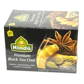 Hindu Premium Black Tea Chai with Canela, Cardamomo, Anis, Clavos & Ginger
