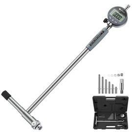 Neoteck 6-10"/0.0005" Digital Indicator Bore Gauge Set with 6 PCS Anvils 9.8" Measuring Depth Dial Bore Gauge with ABS Storage Box for Engine Cylinder Measurement