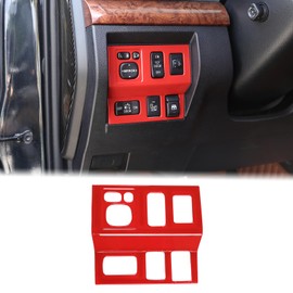 Headlight Switch Button Frame Cover Trim Compatible with Toyot@ Tundra 2014-2021 Aunginsy Car Headlight Switch Trim Frame Headlight Switch Button Decorative Frame Trim Cover ABS Red Accessories