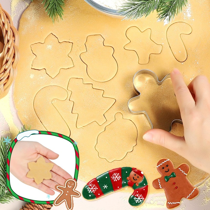 Christmas Cookie Cutters - 18 Pcs Holiday Cookie Cutter Set