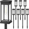BesLowe 【Upgraded】 Solar Pathway Lights Outdoor, 8-Pack Large LED Solar
