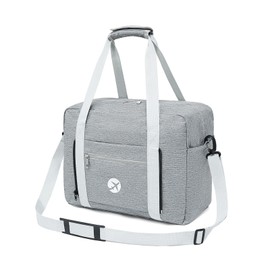 PALAMEA Wizzair Hand Luggage, 40 x 30 x 20, 25 L, Foldable Travel Bag, Hand Luggage Bag for Airplane, Hand Luggage, Suitcase for Eurowings, Grey-40 x 30 x 20 cm, Minimalist