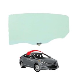 Fits 2011-2016 Hyundai Elantra Passenger Right Rear Window Glass, Tempered , DOT Approved , FD25001GTY