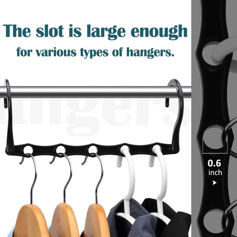 Amkufo Space Saving Clothes Hangers Set Of 6 Magic Hangers