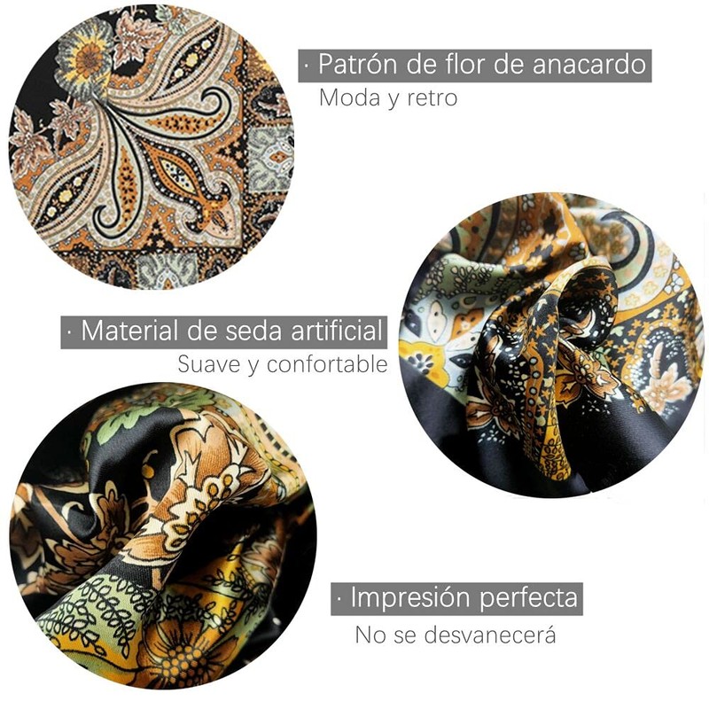 Bufandas De Seda Para Mujer Bufanda de Seda de Imitación