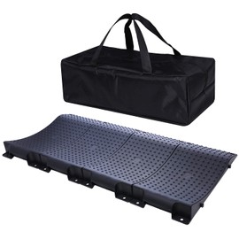 Homeon Wheels Tire Saver Ramps Anti-Slip Pads Design Car Tire Wheel Ramps for Flat Spot and Flat Tire Prevention Tire Savers for Storage Carrying Bag Easy to Store 4 Pack Black