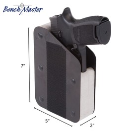 BenchMaster Vertical Pistol Rack, Handgun Safe Storage, Holds 2 to 12 Pistols, Secure Gun Holder Organizer, Kydex and High-Density Foam, No Metal, Lightweight, Sturdy, No Flex, Made in USA