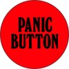 Panic Button - Black On Red - 2.25" Round Magnet