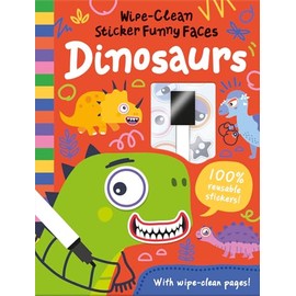 Wipe-Clean Sticker Funny Faces Dinosaurs