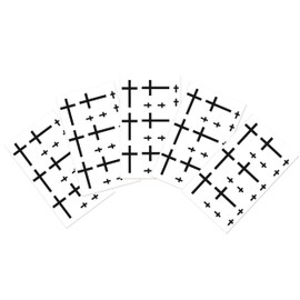 5 PCS Cross Temporary Tattoos, Semi-Permanent Tattoo, Water-Resistant Temp Tattoo Cross Tattoo