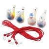 PUOO 4PCS Water Bird Whistle Toys of Ceramic with Hanging