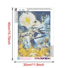DIY 5D Diamond Painting Diamond Puzzle Wall Decor Diamond Embroidery Decompression Handmade Crafts Home Decor (JACK SKELLINGTON 2) 30x40cm