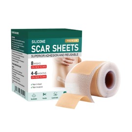 BITYEYE Silicone scar sheetSilicone Scar Tape for Scar Removal Treatment,for Keloid, Burn, Acne, Surgical Scars (1BOX-3M)