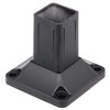 Alberts 509682 Post Holder for Fence Posts, Aluminium, Matt Black,