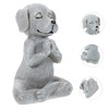 Mipcase Meditating Dog Statue Realistic Zen Style Dog Figurine for