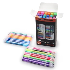 Art Markers with 28 Colors, Quick Drying and Fade Resistant for Adults School Classroom