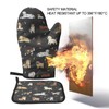 Abucaky Cute Dogs Black Oven Mitts and Pot Holders Insulated
