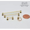 SMA 1:12 Dollhouse Miniature Towel Rack Set, Brass 4PC HH