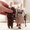 Set of 2 Dollhouse Miniature 1:12 Grandparent Dolls