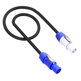 PowerCon Power Cable AC PowerCon Input to PowerCon Output 20A 3-Pin Power Extension Cable 12AWG for LED Screen Stage Light Audio Video Equipment and More (1Meters)