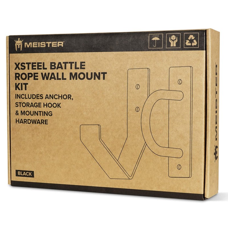 Meister XSteel Battle Rope Wall Mount Kit w/Anchor & Storage