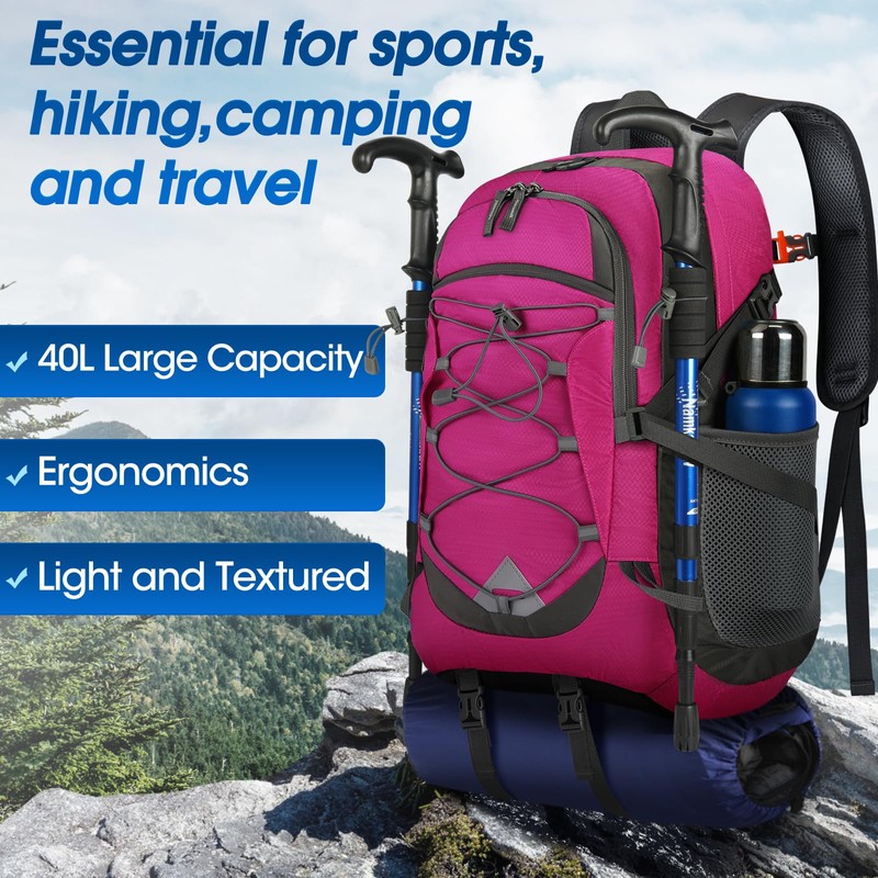 40L Packable Backpack Waterproof Hiking Backpacks Lightweight Outdoor Sport Travel