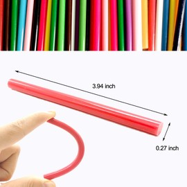 Ewparts 50PCS Hot Glue Sticks for Hot Glue Gun 7mm Glue Gun Sticks Opaque Color Glue Sticks for Glue Gun Colored Mini Hot Melt Glue Sticks Color Mini Glue Sticks Multipurpose for Art & Craft Project