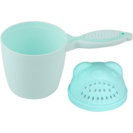 Garosa Champú Rinse Cup para Niños regadera para bebe enjuagador ducha aspersor cuchara de baño Herramienta de Protección de Baño Flusher(Verde)