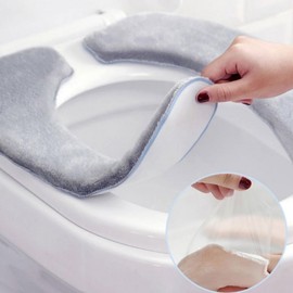 Toilet Seat Cushion Winter Warm Soft Toilet Protection Thick toilet cushion beige 10ea