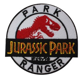 Jurrasic Park Ranger Circle Movie Logo Iron On Sew On Embroidered Patch Badge Applique for Clothes Shirts Jeans etc