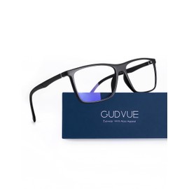 GUDVUE Blue Light Glasses for Men Rectangle Computer Glasses Gaming Eyeglasses (Black)